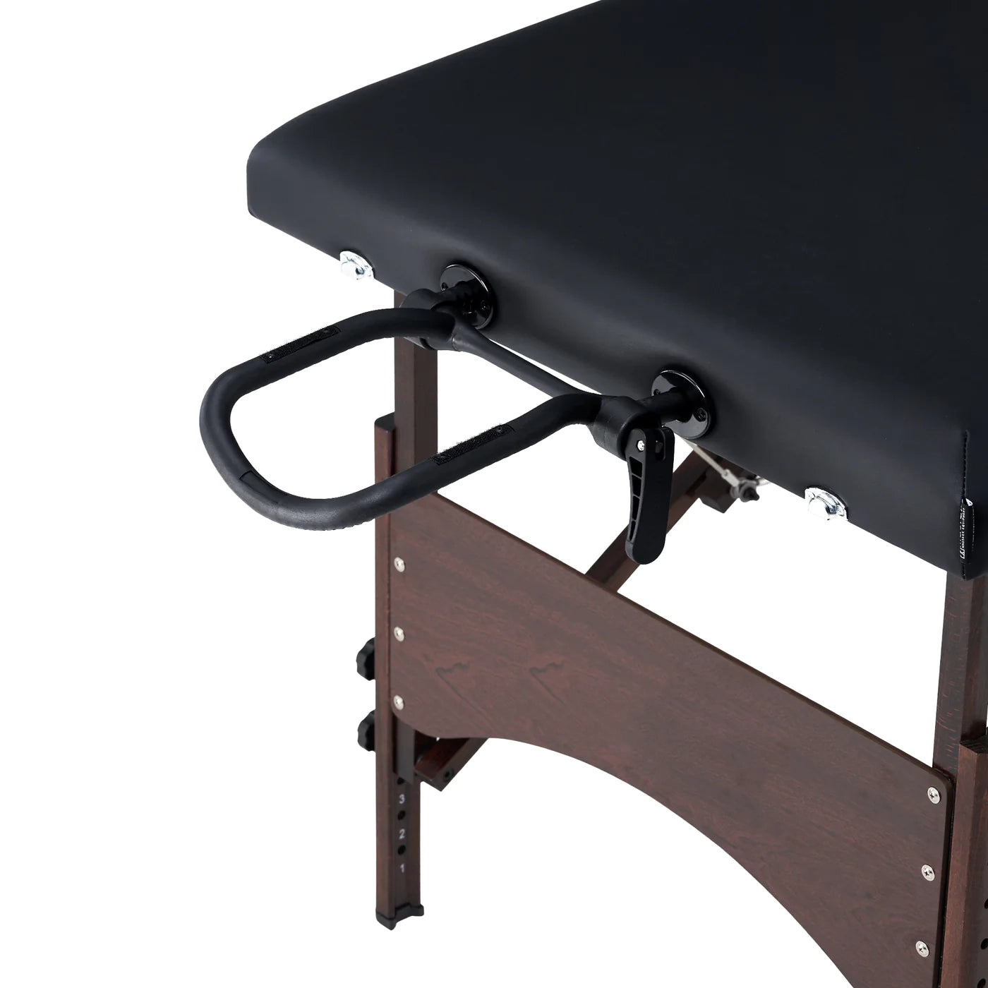 Spabodega 28" Argo Portable Massage Table Package in Black Upholstery, Walnut Legs