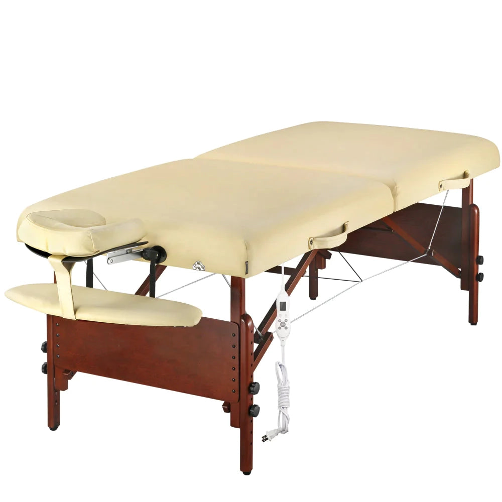 Spabodega 30" DEL RAY™ Portable Massage Table Package (Sand Color) with Ambient Light System