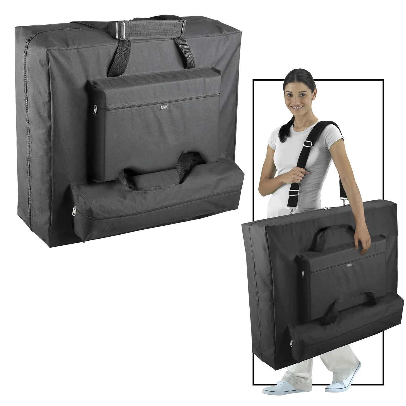 Spabodega 30" DEL RAY™ Portable Massage Table Package (Sand Color) with Ambient Light System