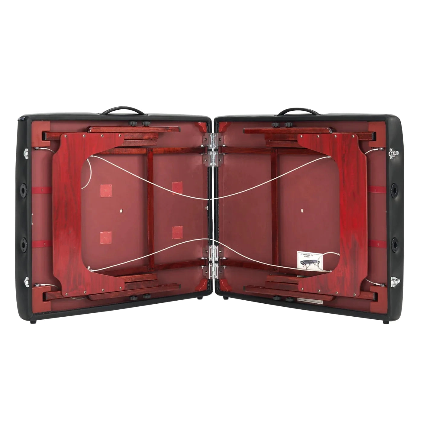 Spabodega 31" Montclair™ Portable Massage Table Package (Black) with Ambient Light System