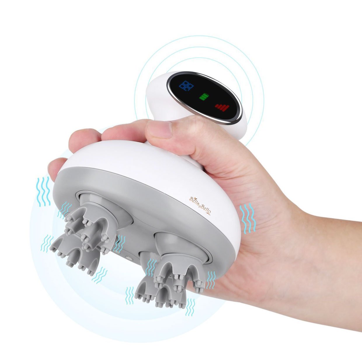 Armona Electric Wireless Portable 3D Vibrating Scalp Head and Body Massager