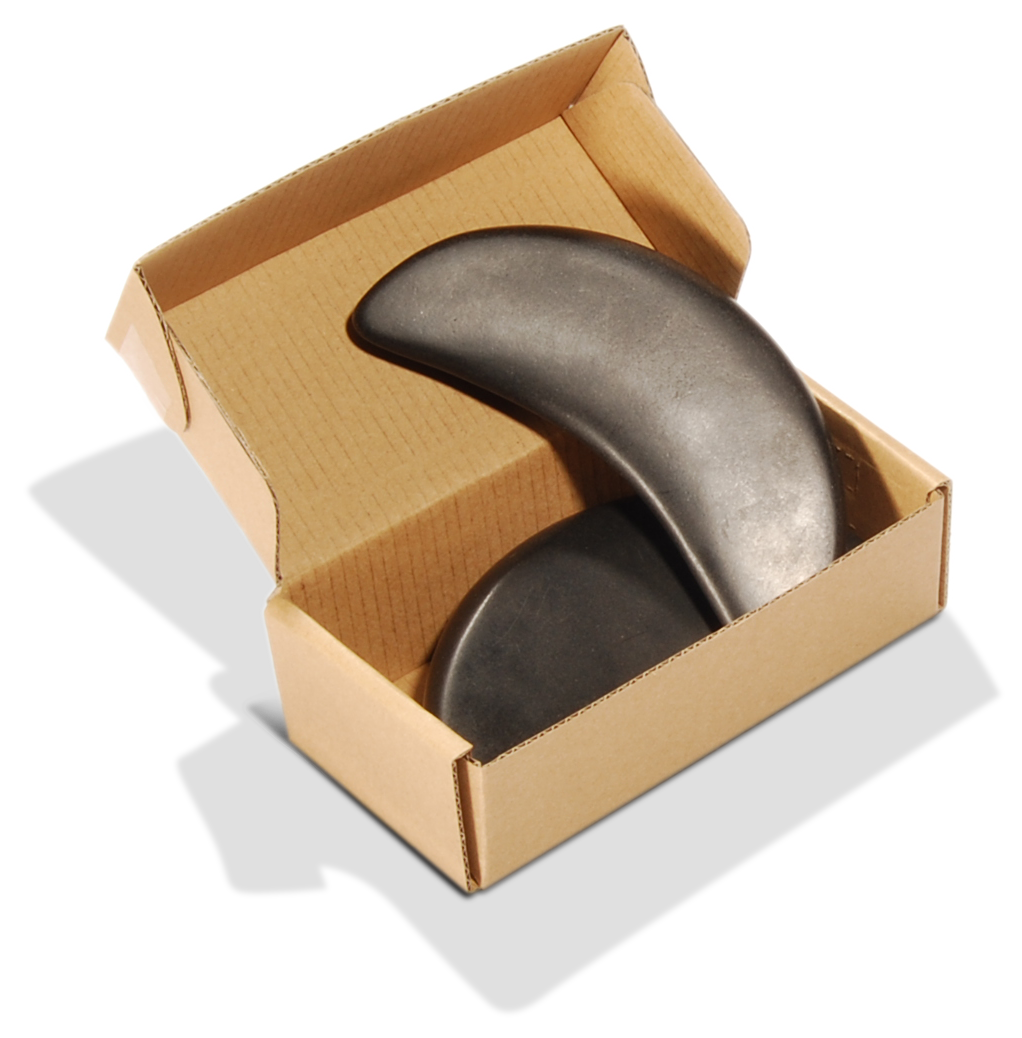 Large Crescent Shape Balsalt Stone for Hot Stone Massage 2 Piece Pack