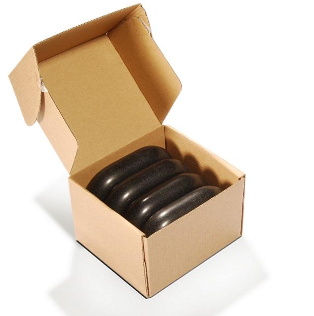 Extra X Large Flat Ovular Basalt Massage Hot Stone 4 piece Pack 4.5" x 3" x 1.1" Rock