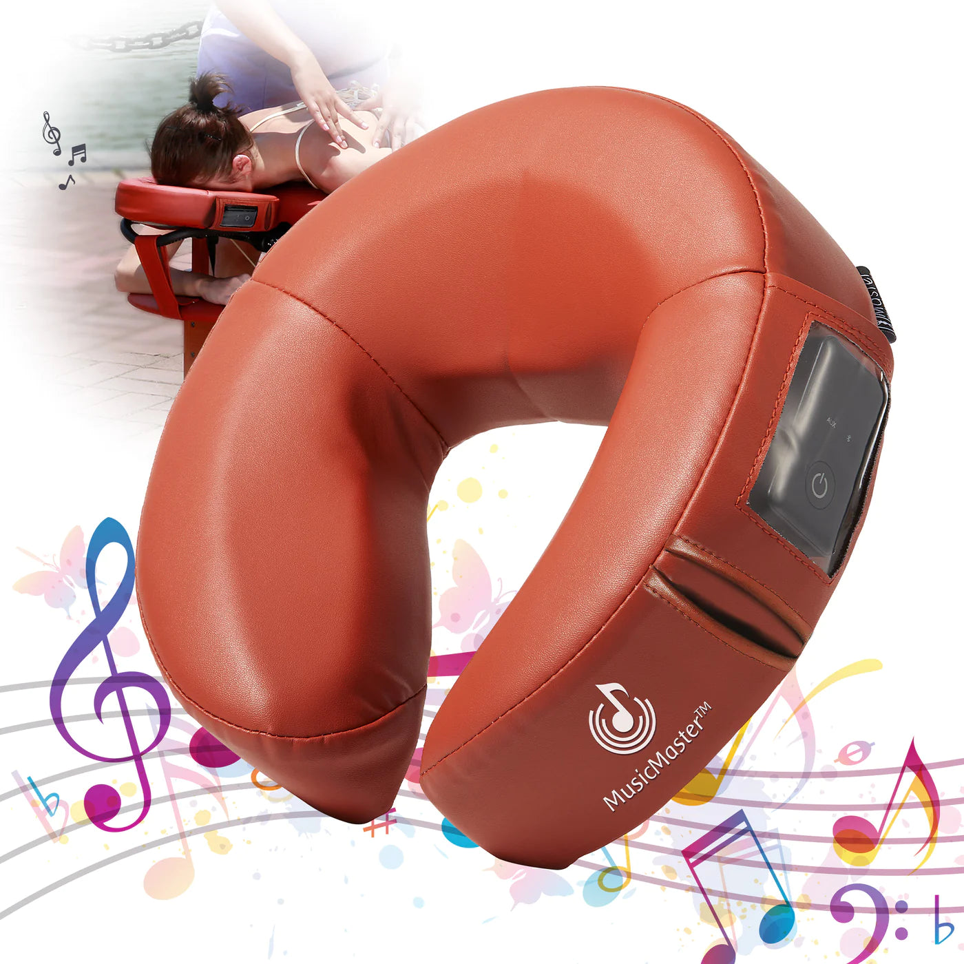 Spabodega Crescent Round High Fidelity Sound Face Cushion- Bluetooth Music Headrest