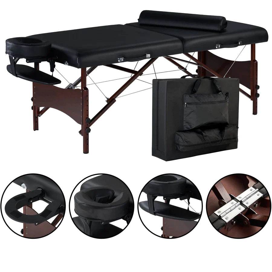 Spabodega 30" Roma II Portable Massage Table Deluxe Package with Ambient Light System