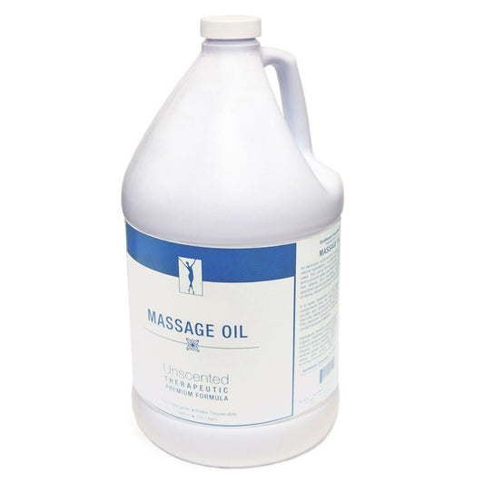 Organic, Unscented, Vitamin-Rich and Water-Soluble Massage Oil - 1 Gallon
