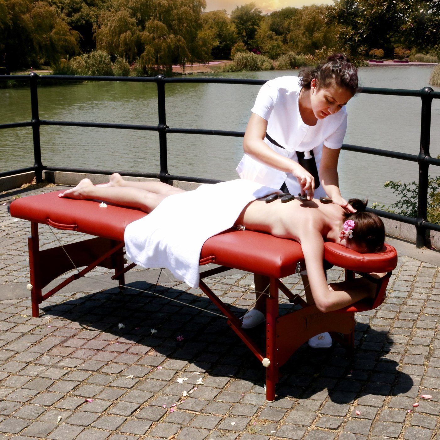 25" FAIRLANE™ Portable Massage Table Package with Sport Sized That's PERFECT For Pros On the Go! without Therma Top (Cinnamon Color)