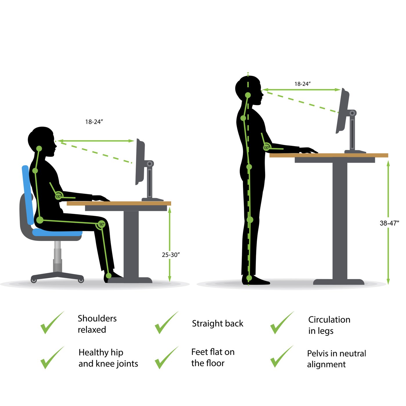 Hi5 Electric Height Adjustable Right Handed Standing Desks (55"x33") for Home Office Workstation with 4 Color Option