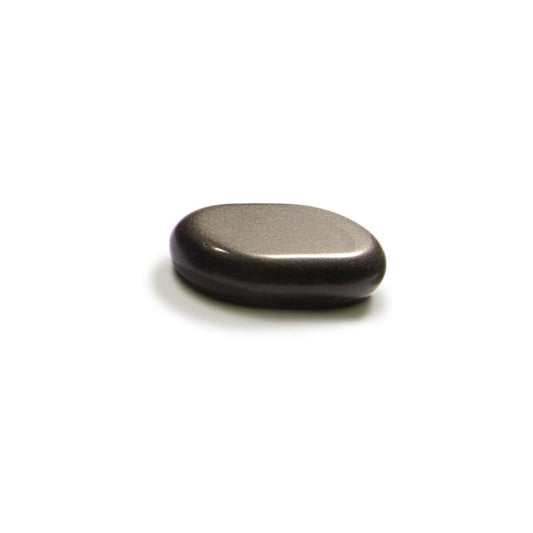 Medium Size Flat Ovular Basalt Hot Stone Massage 8 piece Pack 2.6" x 1.9" x 0.7" Rock