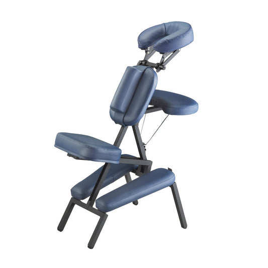 The PROFESSIONAL™ Portable Massage Chair Package with Wheeled Case, Royal Blue