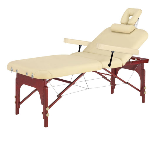 31" SPAMASTER™ Salon Portable Massage Table Package -Lift-Back Action! (Cream Color)