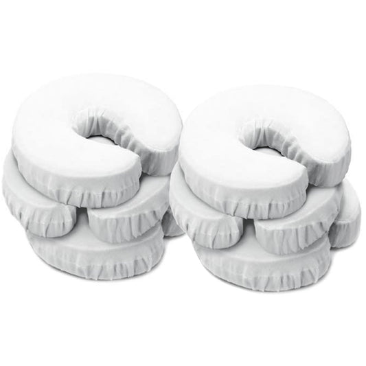 Universal Face Pillow Cushion Cradle Headrest Covers, 6 Pack, Cream, 100% all cotton, Machine Washable