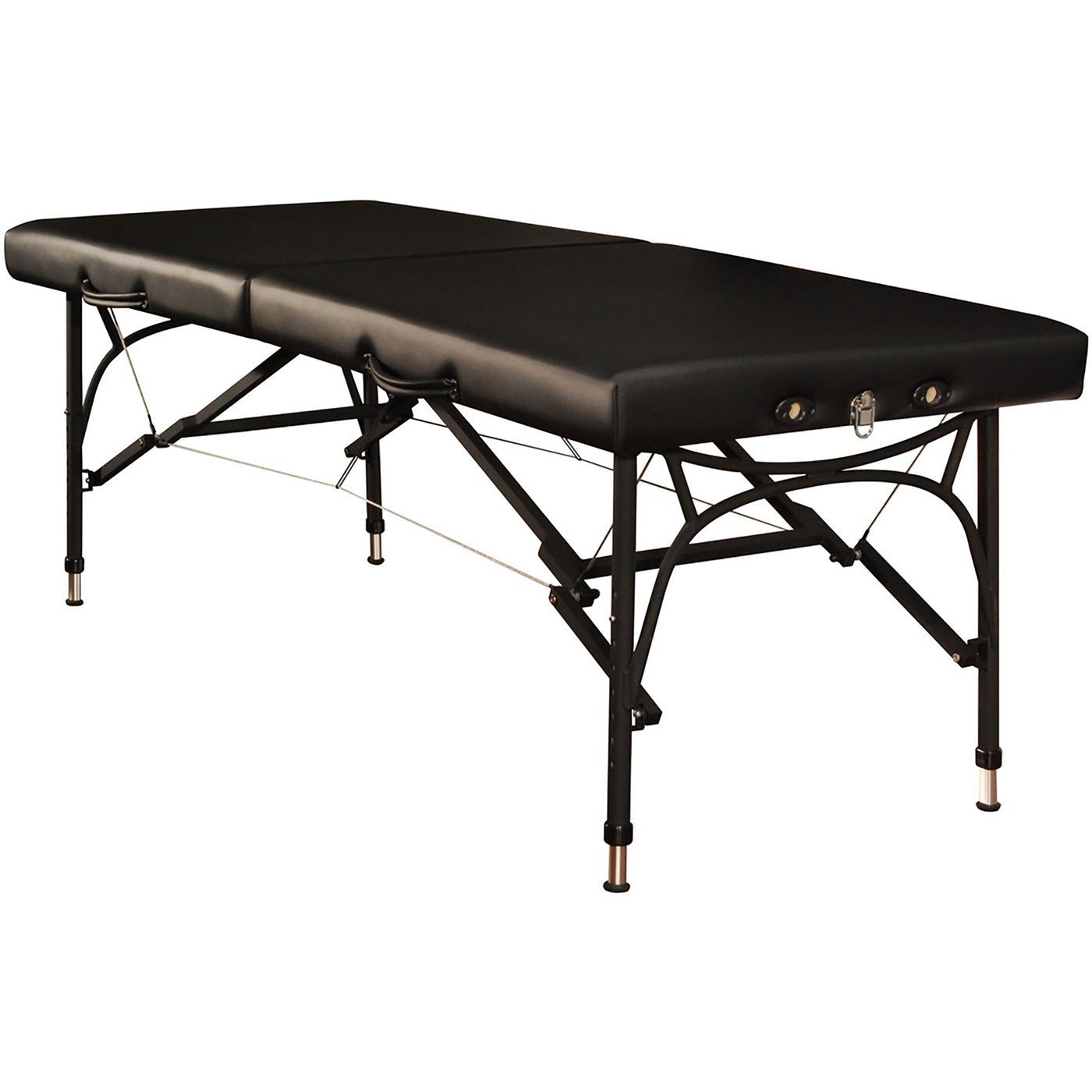 28" Violet Sport Size Ultra Lightweight Aluminum Portable Massage Table Package Black