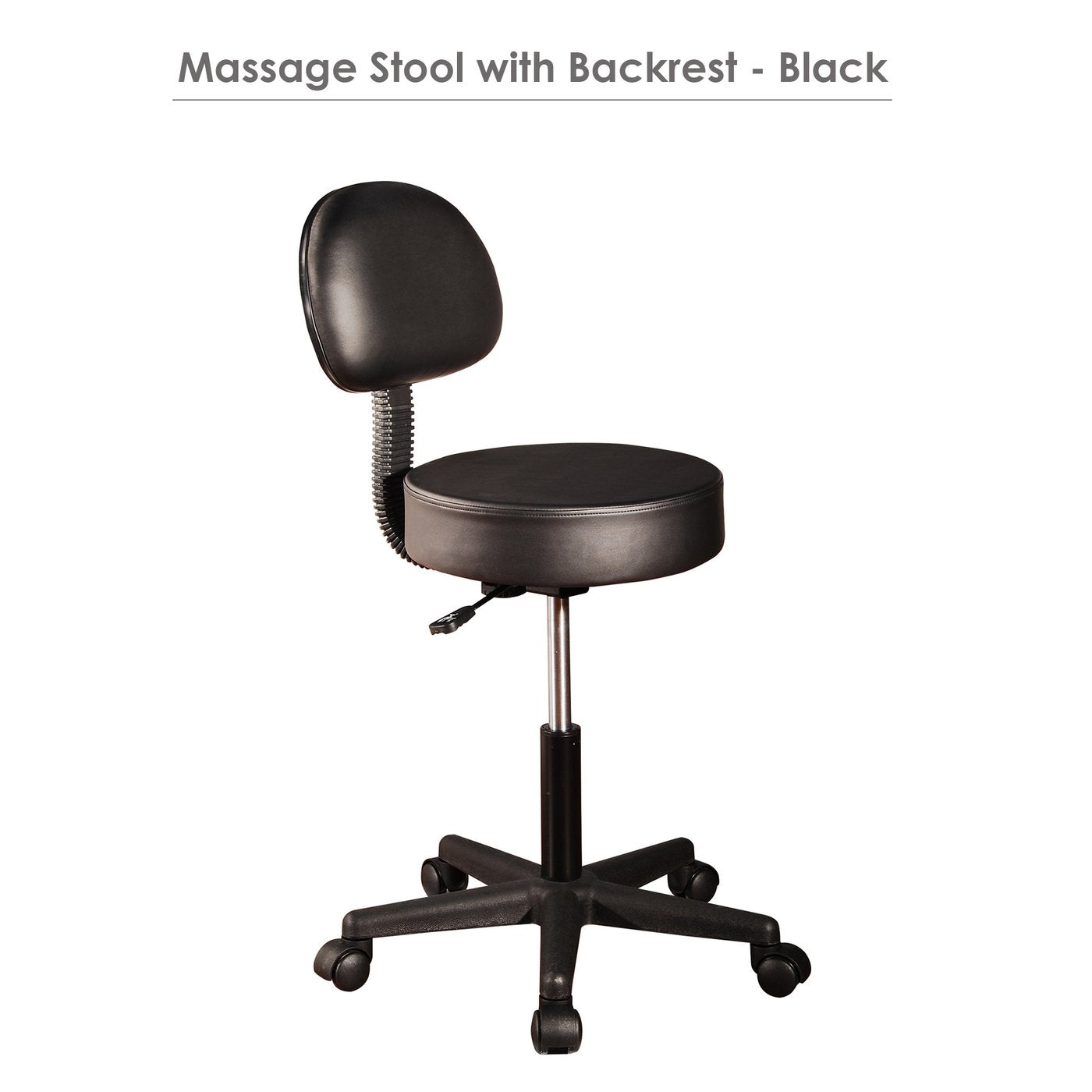 Pneumatic Rolling Massage Stool with Backrest
